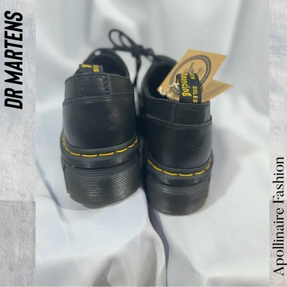 DR MARTENS AUDRICK NAPPA LEATHER PLATFORM SHOES IN BLACK 10 LADIES NWT